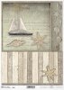 motywy marynistyczne, lato, wakacje, żaglówka, łódka, muszla, rozgwiazda, list, pocztówka, paski, R940, maritime theme, summer, holiday, sailboat, boat, shell, starfish, letter, postcard, stripes, maritimes Thema, Sommer, Urlaub, Segelboot, Boot, Muschel,